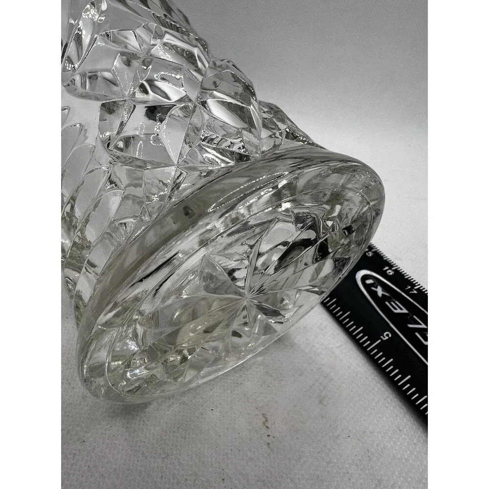 VTG Anchor Hocking Pineapple Pattern Clear Glass Creamer/Small Pitcher 60’s 70’s